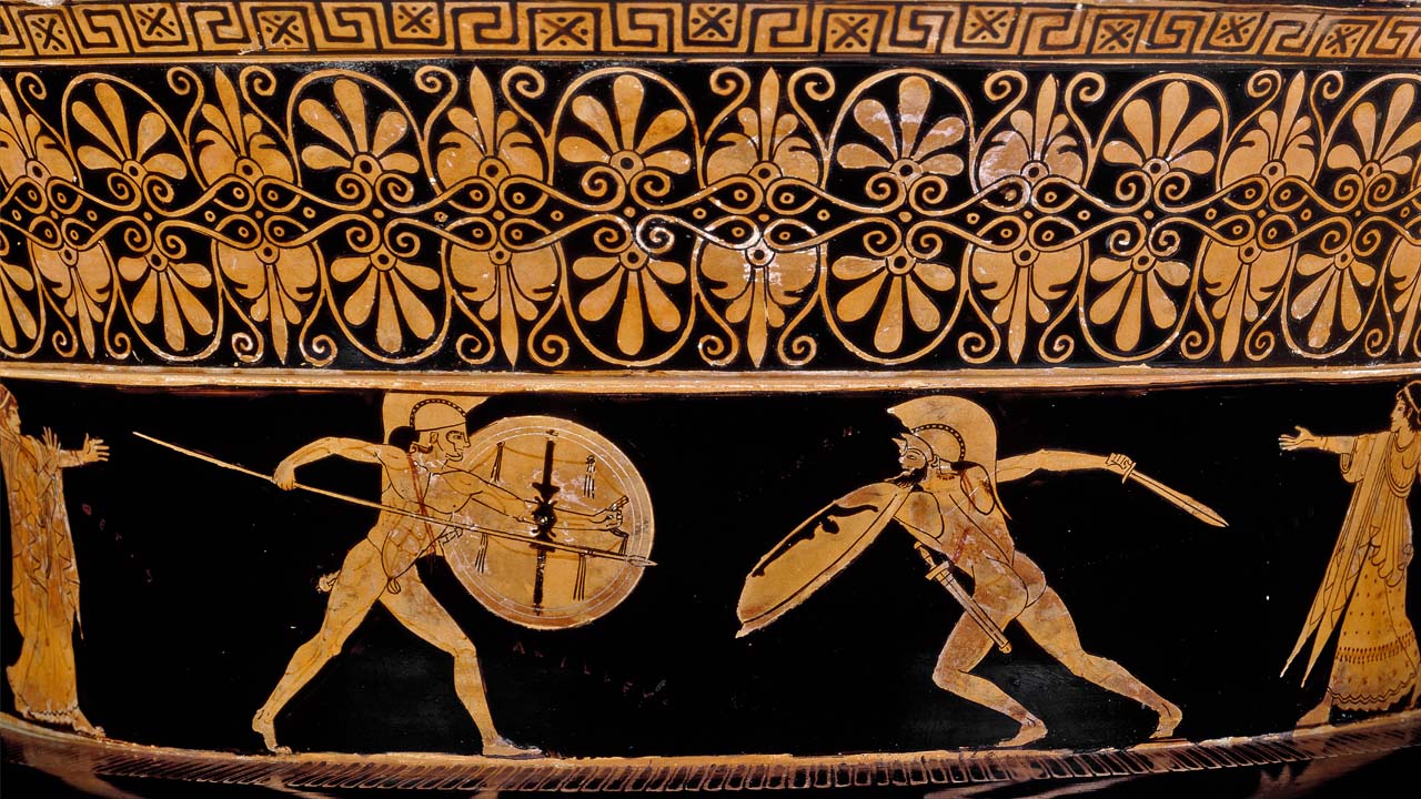 Achilles fights the Ethiopian King Memnon